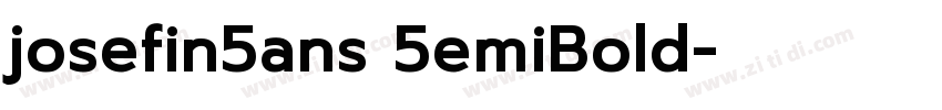 josefin5ans 5emiBold字体转换